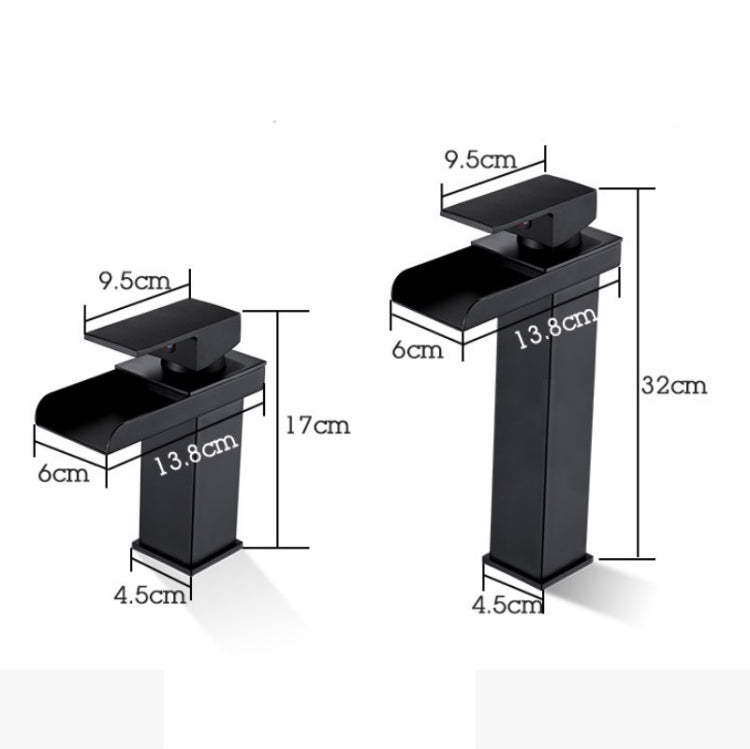 Bathroom Wide Mouth Faucet Square Sink Single Hole Basin Faucet, Specification: HT-Z6010 Short Type - Faucets & Accessories by buy2fix | Online Shopping UK | buy2fix