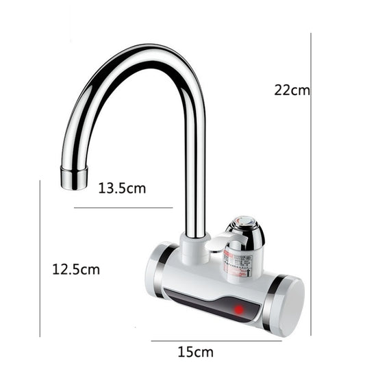 Kitchen Instant Electric Hot Water Faucet Hot & Cold Water Heater CN Plug Specification: Lamp Display Side Water Inlet by buy2fix