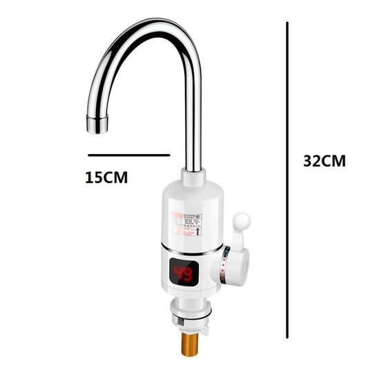 Digital Display Electric Heating Faucet Instant Hot Water Heater CN Plug Digital Display Elbow by buy2fix