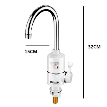 Digital Display Electric Heating Faucet Instant Hot Water Heater CN Plug Lamp Display Elbow With Leakage Protection - Faucets & Accessories by buy2fix | Online Shopping UK | buy2fix