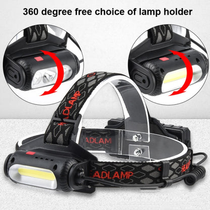 TG-TD113 T6+COB Head-Mounted USB Charging Rotating Multi-Function Headlight White Red And Green Three Light Sources Headlight (With Charging Set) - Headlamp by buy2fix | Online Shopping UK | buy2fix