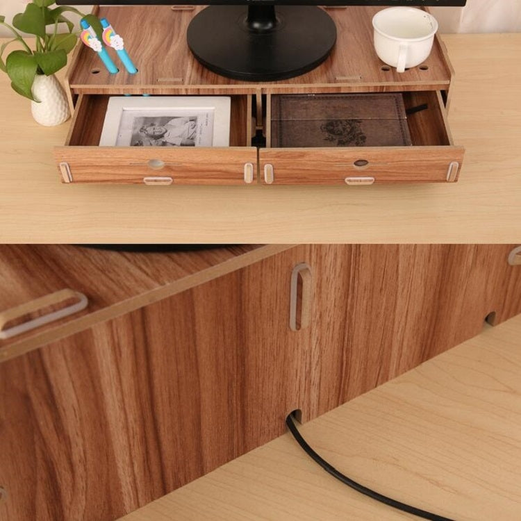 LCD Monitor Increase Rack Wooden Keyboard Rack Desktop Storage Rack Shelf(Sakuragi) by buy2fix