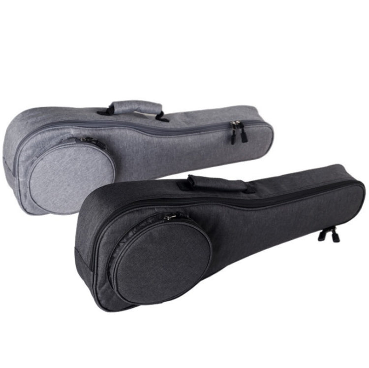 UK-12 23 Inch Ukulele Storage Bag Plus Cotton Padded Anti-Fall Backpack(Dark Gray) - Storage Bags by buy2fix | Online Shopping UK | buy2fix