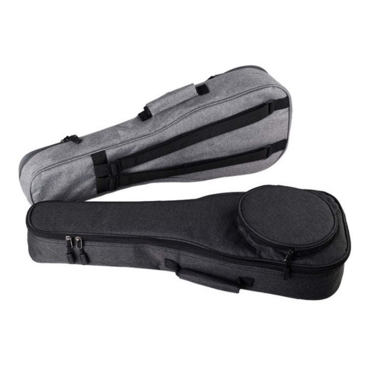 UK-12 23 Inch Ukulele Storage Bag Plus Cotton Padded Anti-Fall Backpack(Light Grey) - Storage Bags by buy2fix | Online Shopping UK | buy2fix