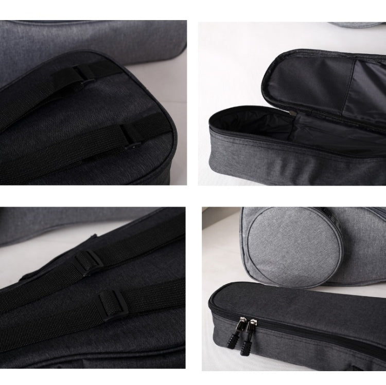 UK-12 23 Inch Ukulele Storage Bag Plus Cotton Padded Anti-Fall Backpack(Dark Gray) - Storage Bags by buy2fix | Online Shopping UK | buy2fix