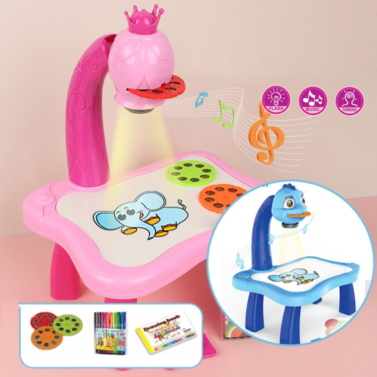 Smart Children Projection Painting Board Multifunctional Drawing Table Toy Set(Pink) - Drawing Toys by buy2fix | Online Shopping UK | buy2fix