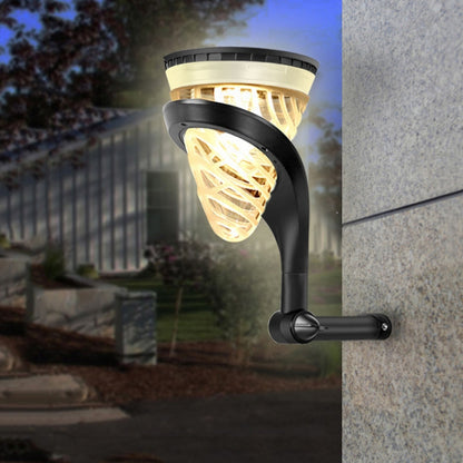 Cone-Shape Garden Decoration Solar Lawn Light Outdoor LED Ground Plug And Wall-Mounted Dual Purpose Lights(White and Warm Light) - Solar Lights by buy2fix | Online Shopping UK | buy2fix