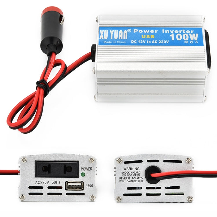 XUYUAN 100W Car Inverter Car Notebook Power Supply with USB, Specification: 12V to 220V -  by XUYUAN | Online Shopping UK | buy2fix