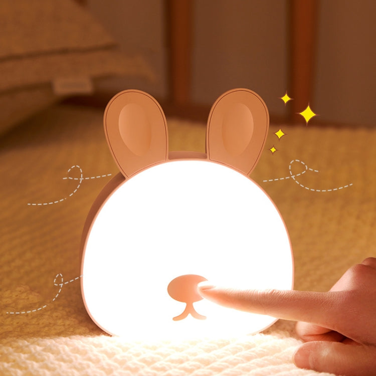 Cute Rabbit Night Light USB Charging Bedroom Bedside Sleeping Eye Protection Lamp(Pink) - Night Lights by buy2fix | Online Shopping UK | buy2fix