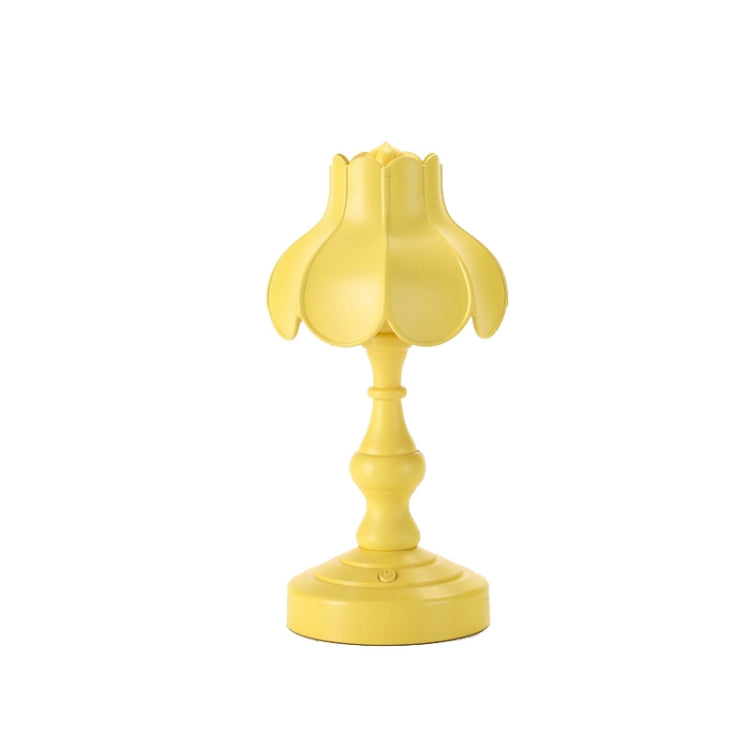 Retro Charging Table Lamp Bedroom Bed LED Eye Protection Light(LD05 Lotus Yellow) - Bedside Light by buy2fix | Online Shopping UK | buy2fix