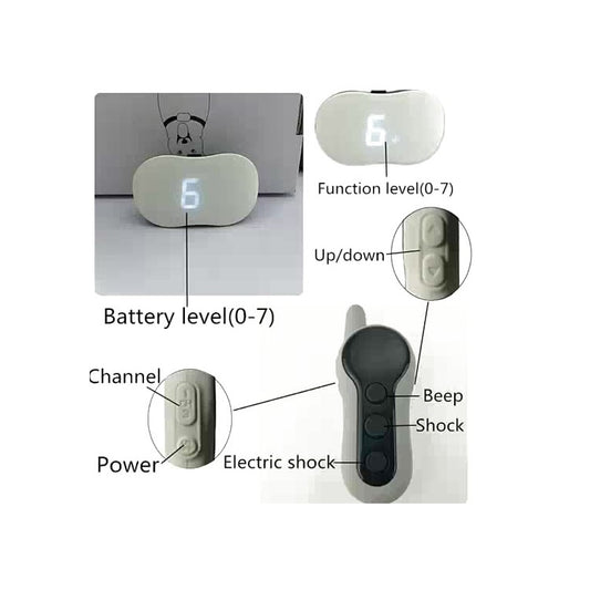 Remote Control Dog Training Device Bark Stopper Rechargeable Collar Waterproof Electric Shock Vibration Trainer, Specification: One for One, Random Package Delivery by buy2fix