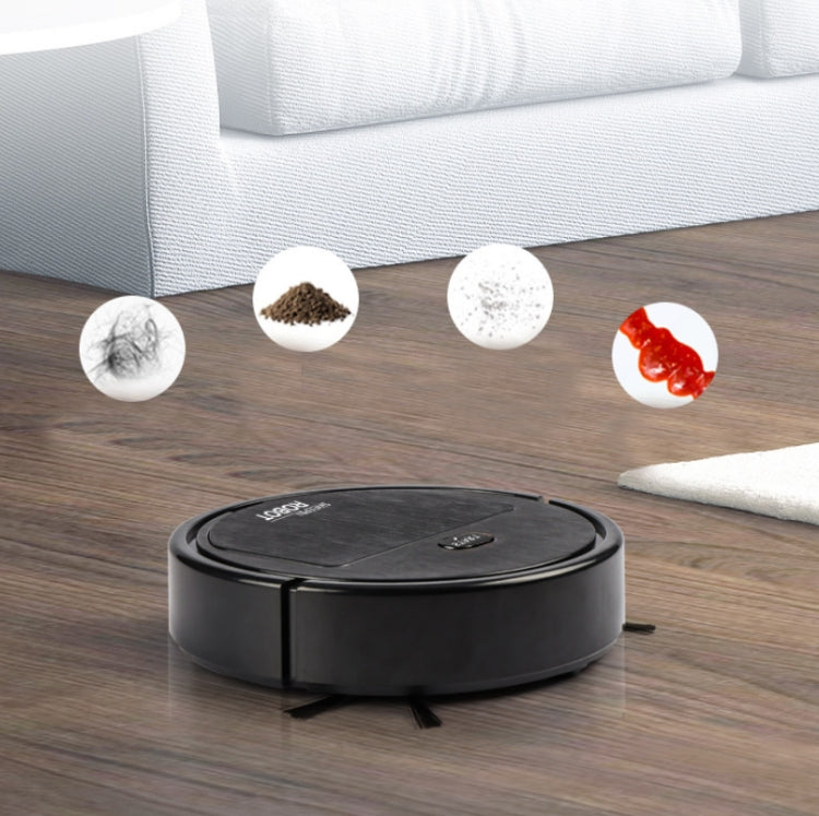 Household Automatic Smart Charging Sweeping Robot, Specification: 3 in 1（Black） by buy2fix