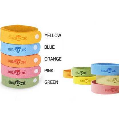 5pcs BUGS Mosquito Repellent Bracelet Mosquito Ring Outdoor Mosquito Bracelet Color Random Delivery, Style: Bugslock - Repellent Wristband by buy2fix | Online Shopping UK | buy2fix