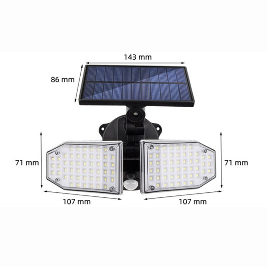 TY06601 100 SMD Solar Human Body Induction Light Outdoor Waterproof LED Wall Light by buy2fix