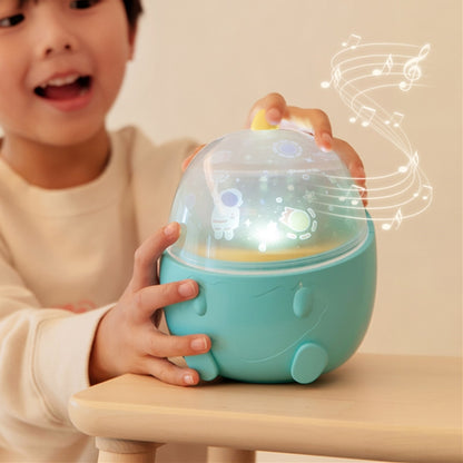 CX-12 Little Dinosaur Starry Sky Light USB Music Box Night Light LED Dream Rotating Projection Lamp(Yellow) - Projection Lamp by buy2fix | Online Shopping UK | buy2fix