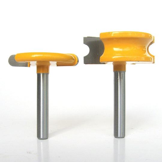 2 PCS/Set Floor Jigsaw Woodworking Tenon Cutter Trimming Engraving Machine Milling Cutter, Model: 1/4 Handle