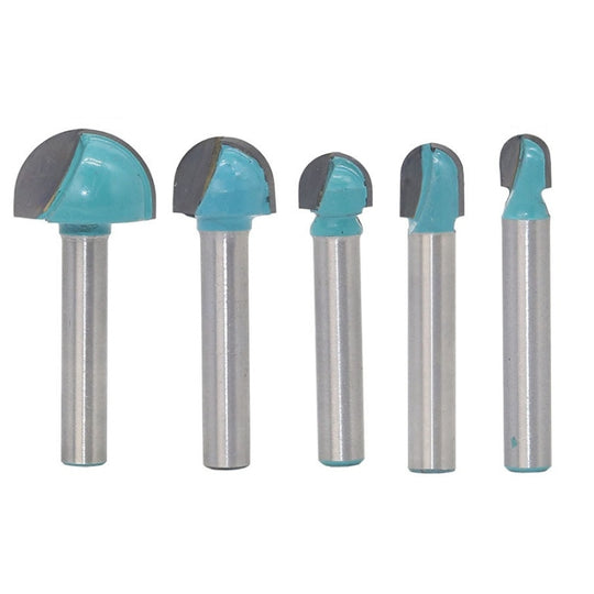 5 PCS/Set 6-18mm 6 Shank Lace Round Cutter Woodworking Relief Milling Cutter