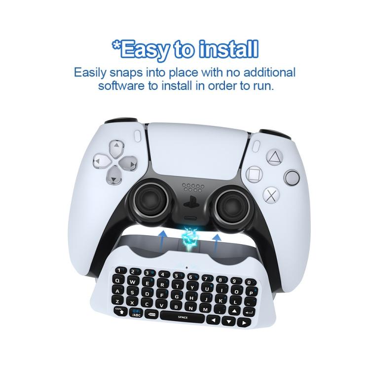 JYS-P5121 Bluetooth Wireless Handle Keyboard Can Chat Voice External Keyboard Suitable For PS5, Note: Without Handle (Grey) - Gamepads by buy2fix | Online Shopping UK | buy2fix