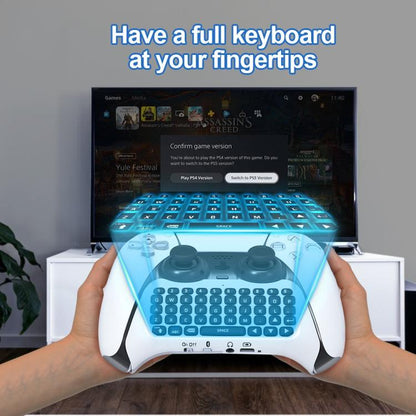 JYS-P5121 Bluetooth Wireless Handle Keyboard Can Chat Voice External Keyboard Suitable For PS5, Note: Without Handle (Grey) - Gamepads by buy2fix | Online Shopping UK | buy2fix