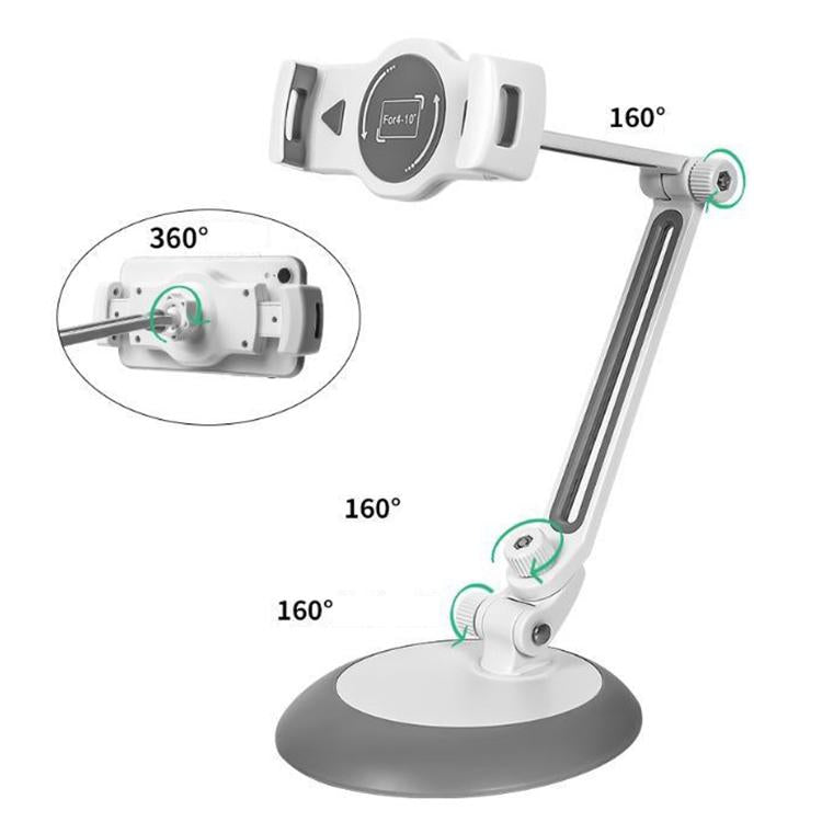 FD1 Adjustable Desktop Computer Bracket Cantilever Support Mobile Phone Lazy Bracket(White) - Desktop Holder by buy2fix | Online Shopping UK | buy2fix