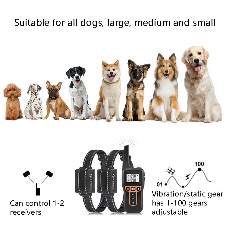 PaiPaitek PD529-2 Remote Training Dog Device Pet Training Supplies Anti-Barking Training Equipment - Training Aids by PaiPaitek | Online Shopping UK | buy2fix