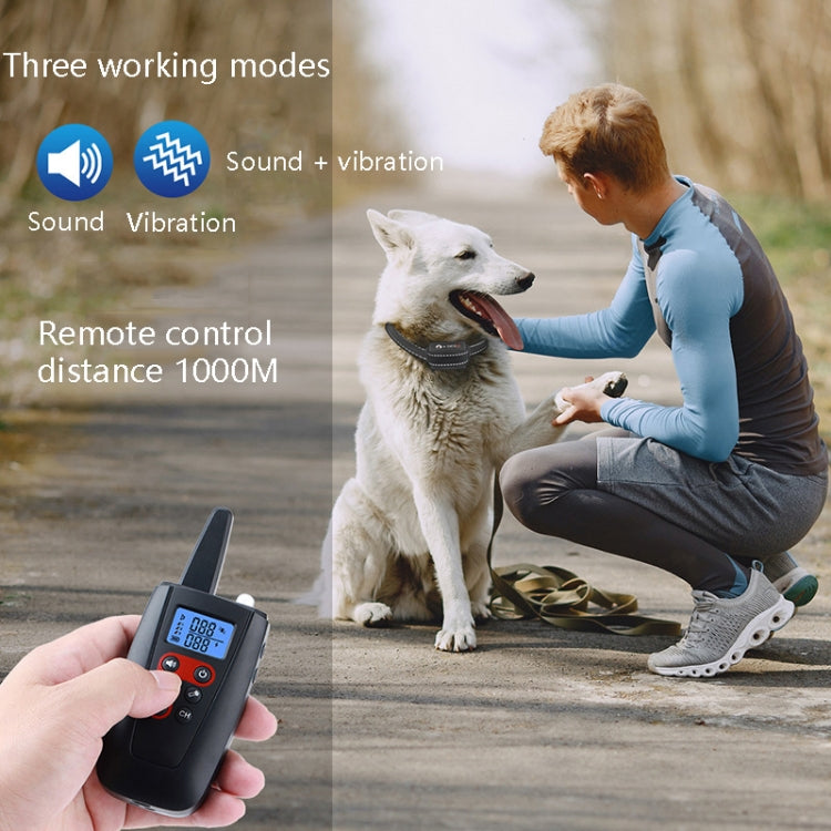 PaiPaitek PD526V-2 1 In 2 100-Speed Sound Vibration Remote Control Training Dog Device Anti-Barking Device Electronic Remote Control Collar - Training Aids by PaiPaitek | Online Shopping UK | buy2fix