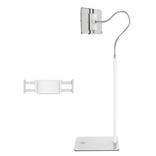 SSKY L6 Bedside Sofa Live Landing Phone Tablet Computer Bracket, Style: Base Heavy Version (White)