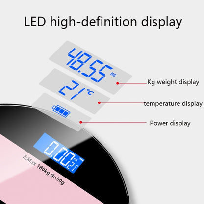 Body Weight Scale USB Home Body Fat Scale Battery Version(White Pink) - Body Scales by buy2fix | Online Shopping UK | buy2fix