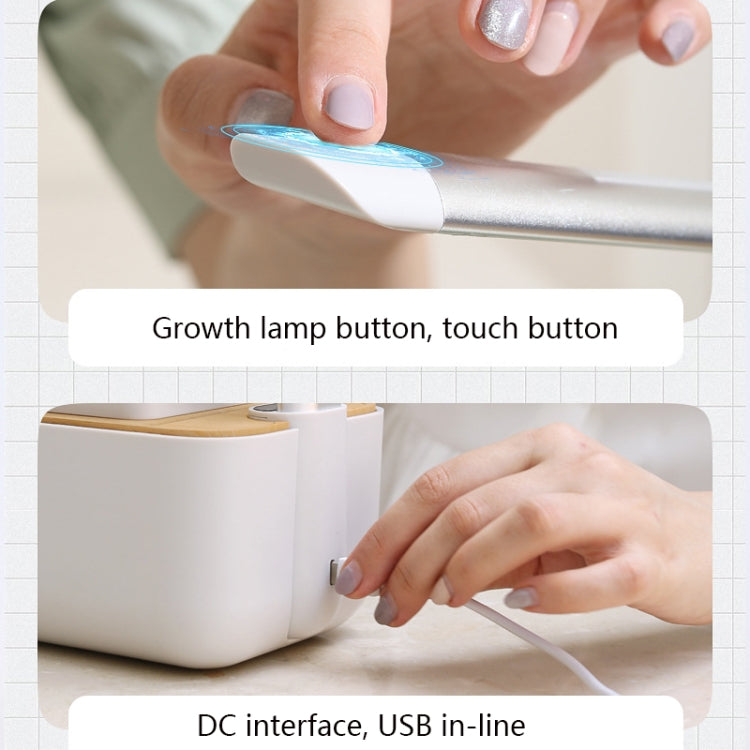 H003 Intelligent Hydroponic Vegetable Planting Machine Full-Spectrum Plant Growth Lamp Soil-Cultivation Vegetable Flower Pot(No Temperature Display) by buy2fix