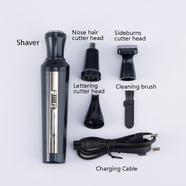 Sportsman SM-421 4 In 1 Electric Mini Shaving Lettering Hair Knife Nose Hair Cutting EU Plug(Gray) - Electric Shavers by SPORTSMAN | Online Shopping UK | buy2fix