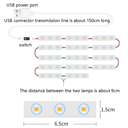 6 in 1 LED Mirror Front Lamp USB Infrared Sensor Makeup Mirror Fill Light - Sensor LED Lights by buy2fix | Online Shopping UK | buy2fix