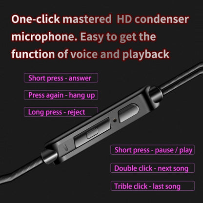 QKZ AK6 2 PCS  In-Ear 3.5mm Wired Subwoofer Sports Earphones(AK6-Purple) - In Ear Wired Earphone by QKZ | Online Shopping UK | buy2fix