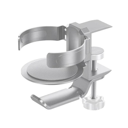 Rotating Cup Holder Headphone Holder Internet Cafe Monitor Headphone Hanger(Moonlight Silver) - Headset Stand by buy2fix | Online Shopping UK | buy2fix