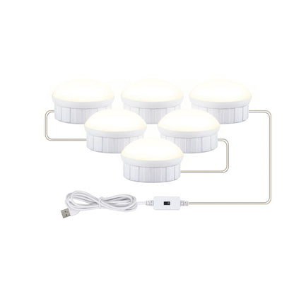 LED Makeup Mirror Light Beauty Fill Light Hand Sweep Sensor Mirror Front Light, Power source: 6 Bulbs(Natural White) - Sensor LED Lights by buy2fix | Online Shopping UK | buy2fix