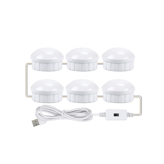 LED Makeup Mirror Light Beauty Fill Light Hand Sweep Sensor Mirror Front Light, Power source: 6 Bulbs(Natural White) by buy2fix