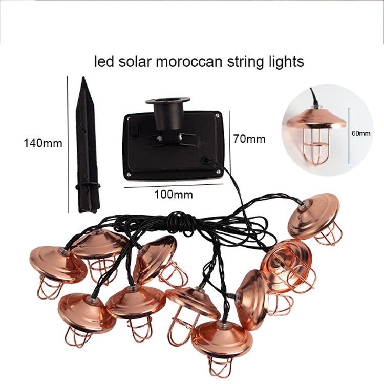 4m 10LEDs Solar Outdoor Corridor Light String IP65 Iron Festival Decoration String Lights by buy2fix