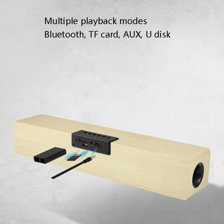 M1 Bluetooth Speaker Alarm Clock Wooden Wireless Desktop Loudspeaker(Black) - Desktop Speaker by buy2fix | Online Shopping UK | buy2fix