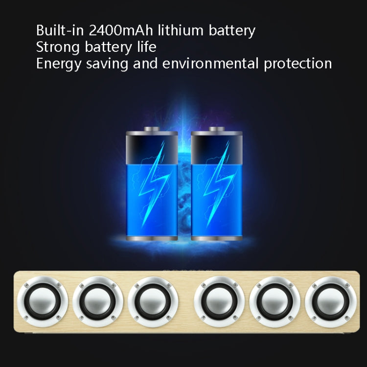 M1 Bluetooth Speaker Alarm Clock Wooden Wireless Desktop Loudspeaker(Black) - Desktop Speaker by buy2fix | Online Shopping UK | buy2fix