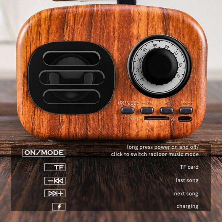 Ft-05 Wireless Retro Bluetooth Speaker Gramophone Mini Player(Walnut) - Desktop Speaker by buy2fix | Online Shopping UK | buy2fix