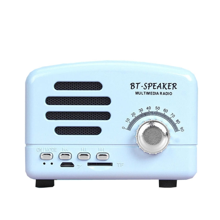 BT01 Retro Bluetooth Wireless Mini Speaker Portable Radio Support TF Card(Blue) - Mini Speaker by buy2fix | Online Shopping UK | buy2fix
