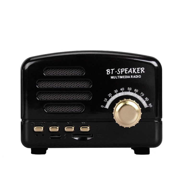 BT01 Retro Bluetooth Wireless Mini Speaker Portable Radio Support TF Card(Black) - Mini Speaker by buy2fix | Online Shopping UK | buy2fix