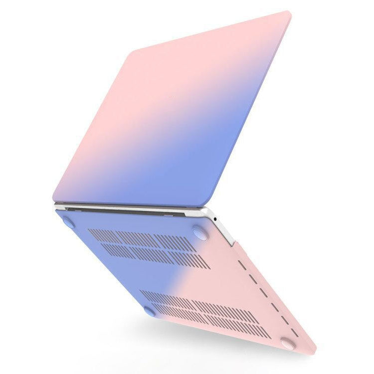 Hollow Style Cream Style Laptop Plastic Protective Case For MacBook Retina 13 A1425 & A1502(Rose Pink Matching Tranquil Blue) - MacBook Pro Cases by buy2fix | Online Shopping UK | buy2fix