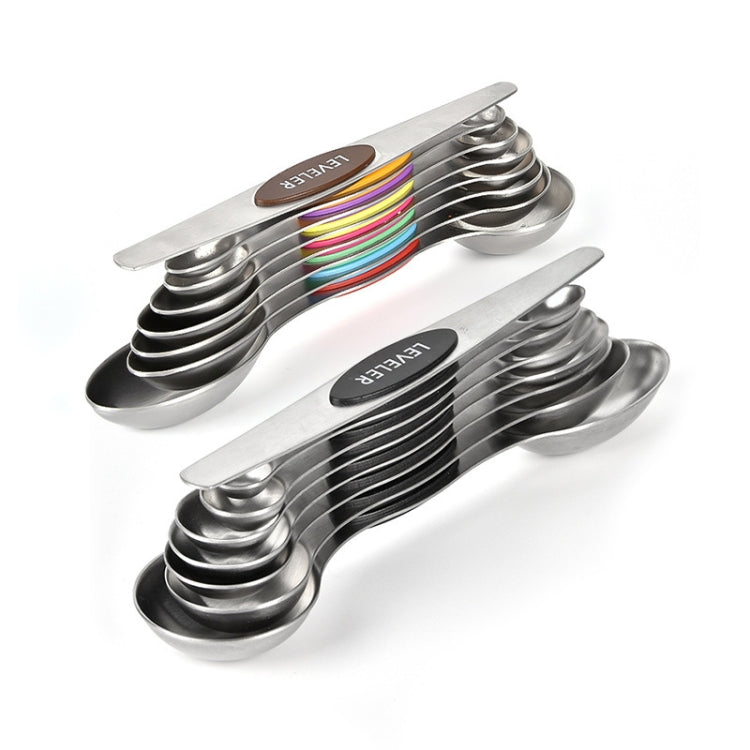 8 in 1 Magnetic Double-Headed Measuring Spoon Stainless Steel Measuring Spoon Set(Colorful) - Kitchen Scales by buy2fix | Online Shopping UK | buy2fix