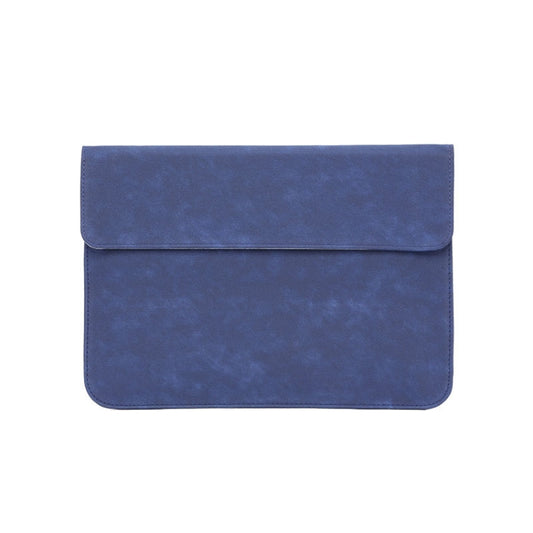 Horizontal Sheep Leather Laptop Bag For Macbook  12 Inch A1534(Liner Bag (Dark Blue)) - Protective Bags by buy2fix | Online Shopping UK | buy2fix