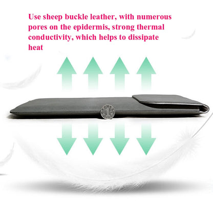 Horizontal Sheep Leather Laptop Bag For Macbook  12 Inch A1534(Liner Bag  Khaki) - Protective Bags by buy2fix | Online Shopping UK | buy2fix