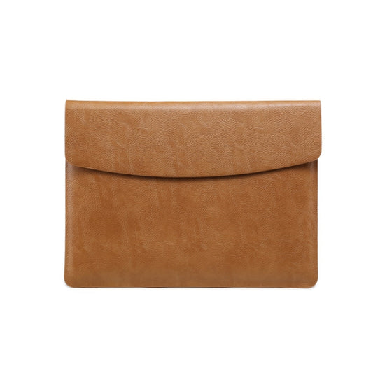 Horizontal Litchi Texture Laptop Bag Liner Bag For MacBook 12 Inch A1534(Liner Bag Yellow)