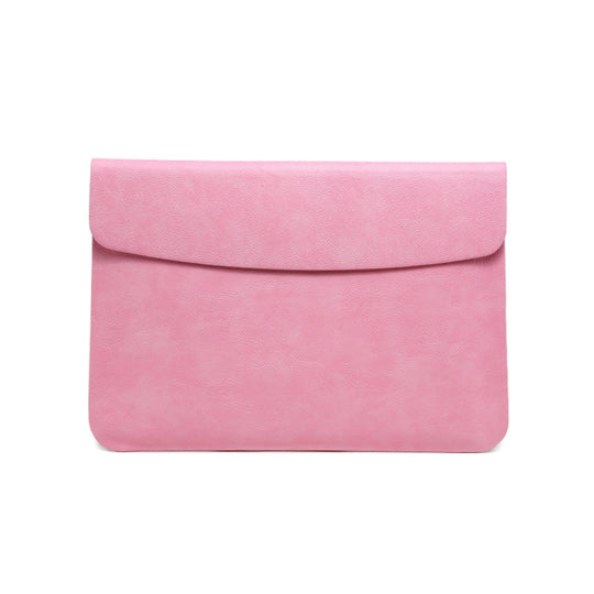 Horizontal Litchi Texture Laptop Bag Liner Bag For MacBook 12 Inch A1534(Liner Bag Pink)