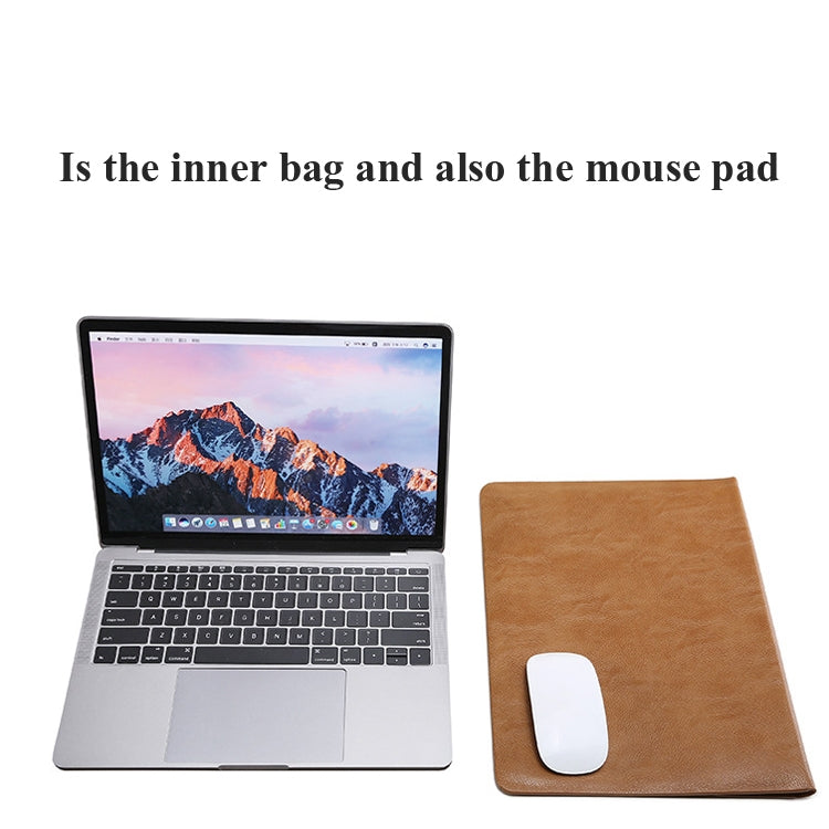 Horizontal Litchi Texture Laptop Bag Liner Bag For MacBook  13.3 Inch A1502 / 1425/1466/1369(Liner Bag+Power Bag Gray) - Protective Bags by buy2fix | Online Shopping UK | buy2fix