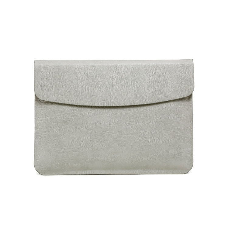 Horizontal Litchi Texture Laptop Bag Liner Bag For MacBook 15.4 Inch A1398(Liner Bag Gray) by buy2fix