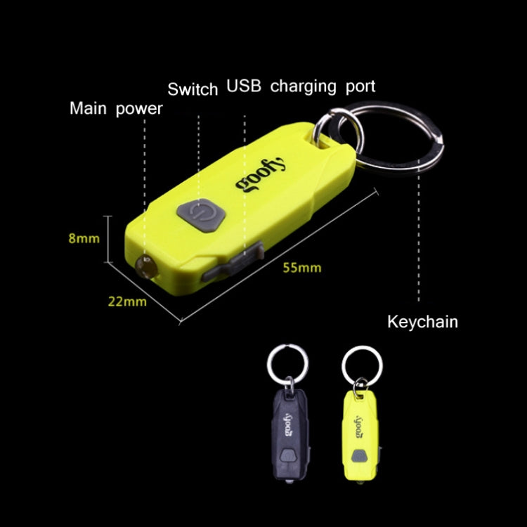 GOOFY Mini USB Rechargeable LED Flashlight Portable Keychain(Green) - Mini Flashlight by GOOFY | Online Shopping UK | buy2fix